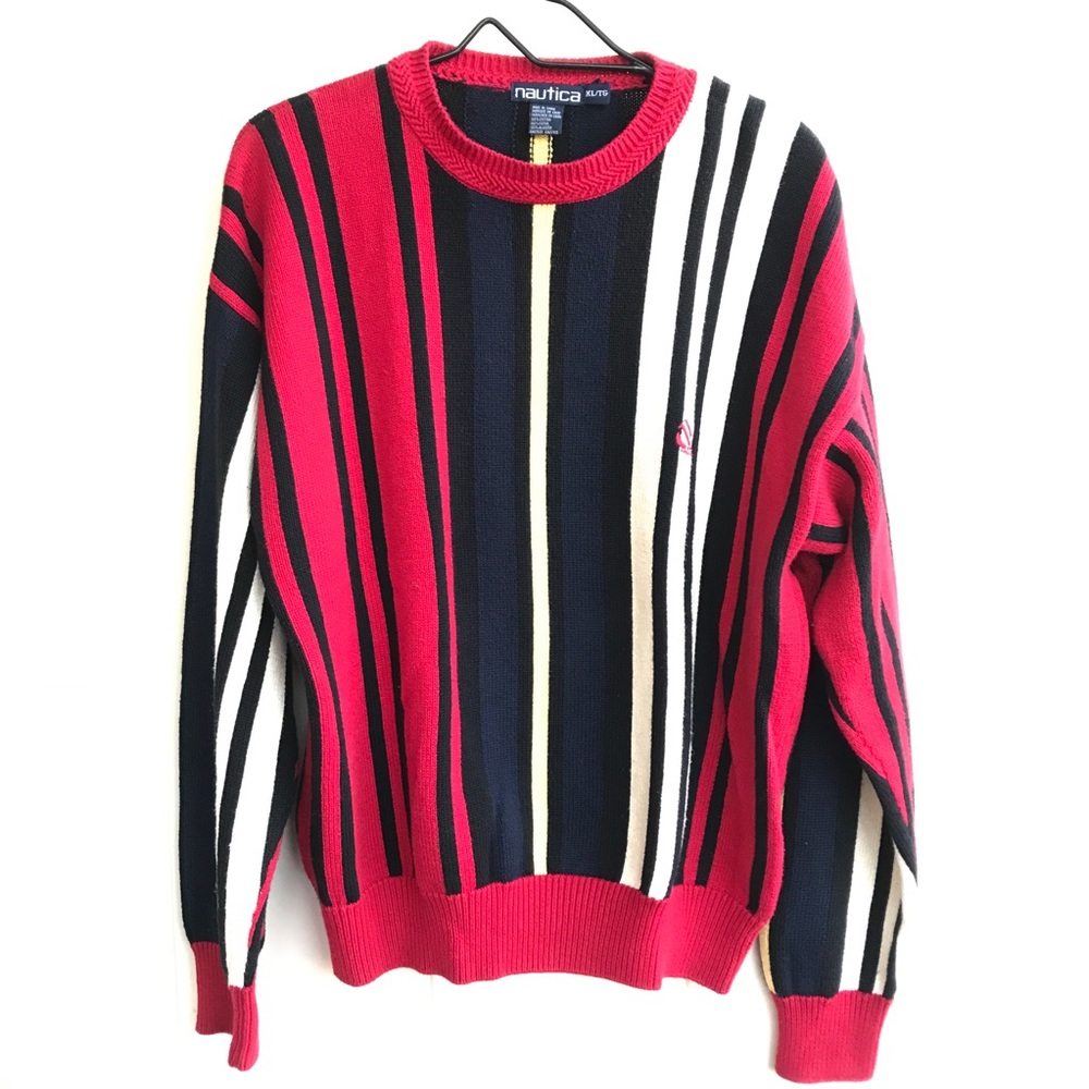 90’s/Y2K Vintage Drop Sleeve Nautica Crewneck Long Sleeve Sweater Iconic Design